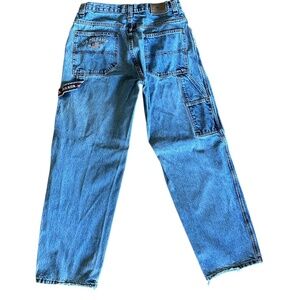 Vintage U.S. Polo Assn. Carpenter Jeans Baggy Fit American Flag Pocket - 33x32